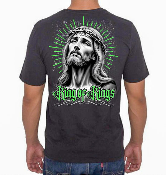 Short Sleeve T Shirts - Jesus Christ King of the King